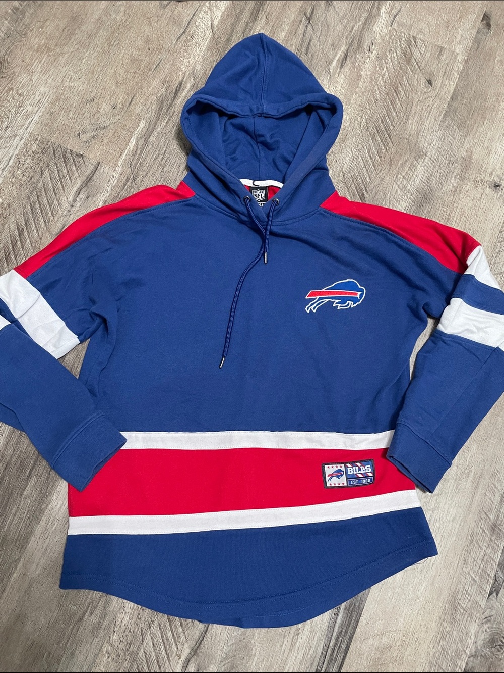 NFL Buffalo Bills Blue Red White Pullover Hoodie